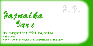 hajnalka vari business card